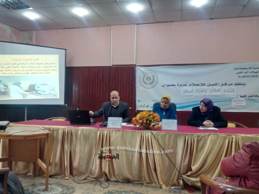 الكاتب الصحفى معتز الشناوى والاعلامية شوقية عتريس - مدير مركز النيل للاعلام