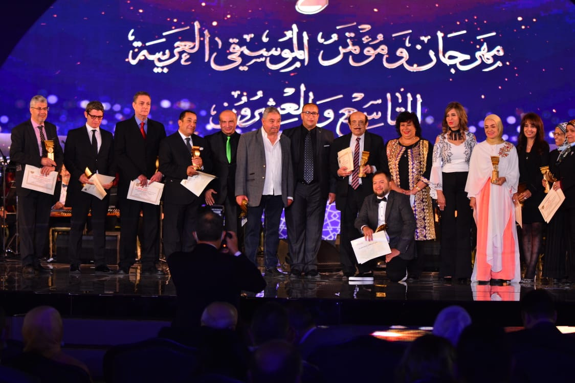 وزيرة الثقافة ورئيس الاوبرا يكرمان حلمى بكر وجمال سلامة ومحمد سلطان