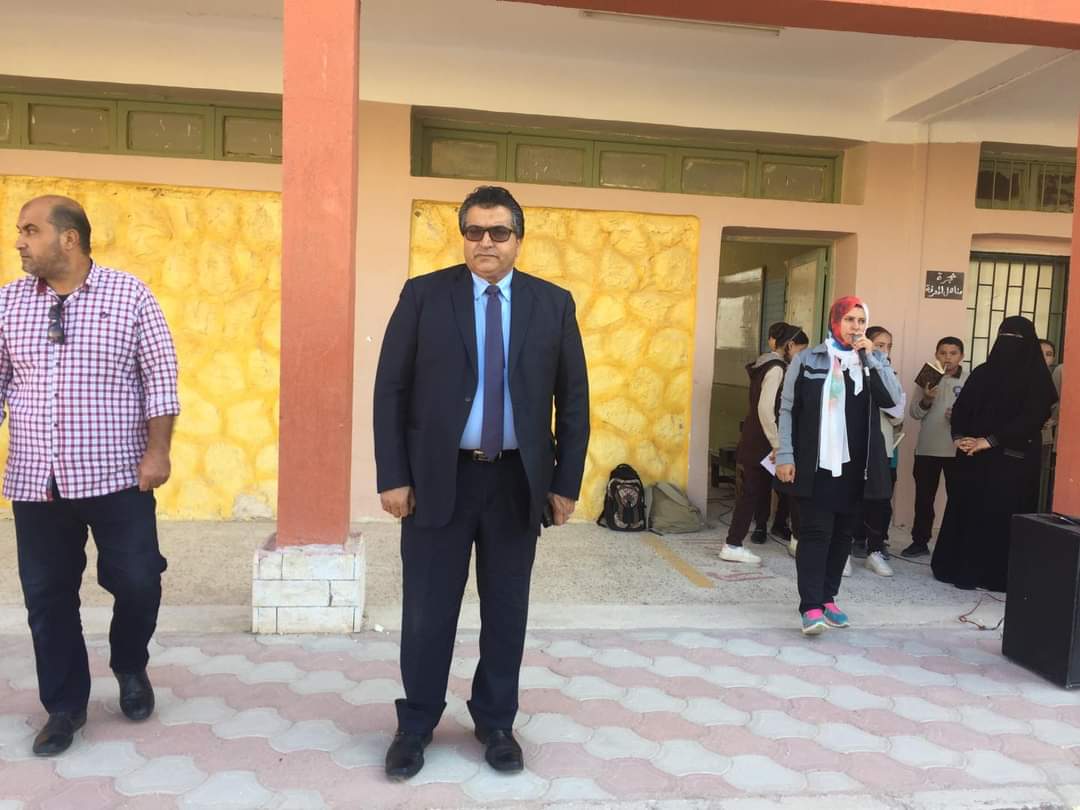 عقل يشهد طابور الصباح وتحية العلم بمدرسة علي مبارك الابتدائية