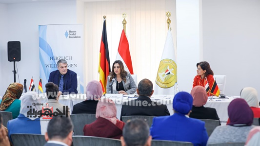 وزيرة التنمية المحلية خلال افتتاح ورشة 