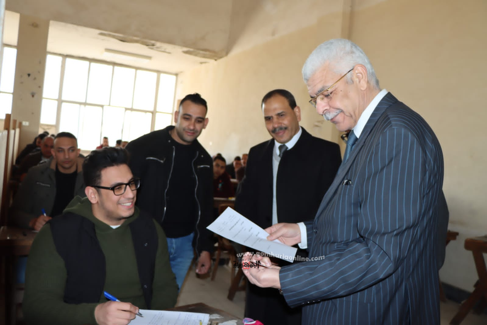 القاصد خلال تفقده إمتحانات الدراسات العليا بكلية الحقوق جامعة المنوفية