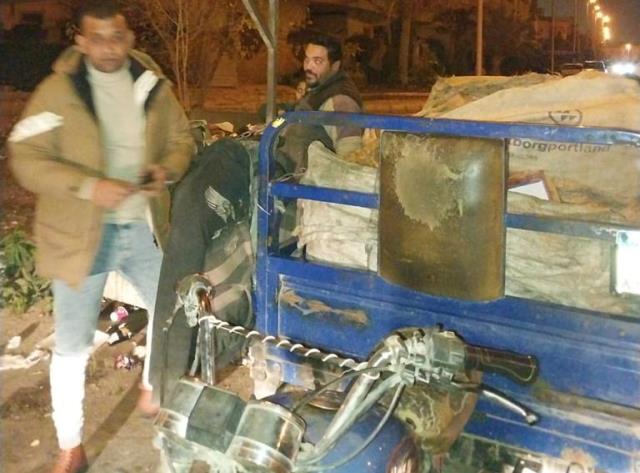 جهاز الشيخ زايد يتحفظ على 7 تروسيكلات تحت شعار ممنوع السير صور