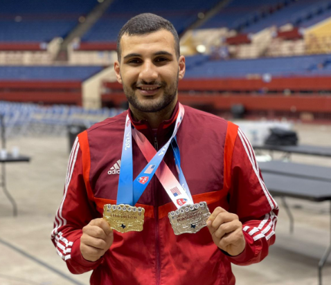 حازم أحمد لاعب المنتخب الوطني الأول للكاراتيه