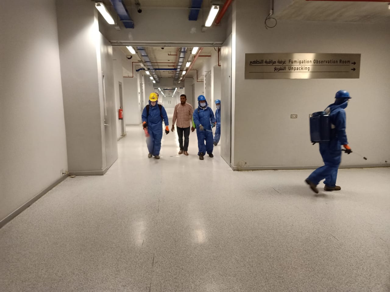 للمرة الثالثة.. تعقيم وتطهير المتحف المصري الكبير