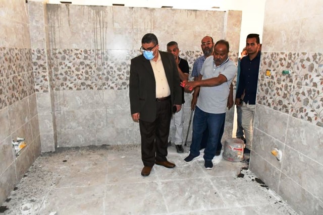 متابعة تجهيز كلية العلاج الطبيعى بجامعة القناه للموسم الدراسى الجديد.. بالصور