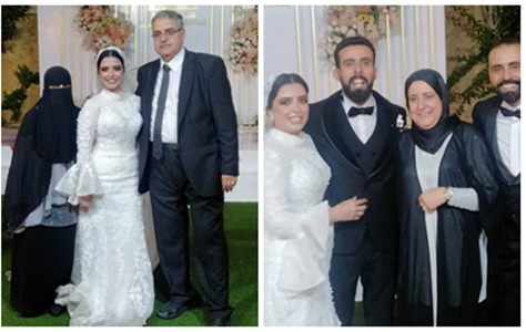 العروسين رانا أيمن السعيد و معتز طارق لبيب