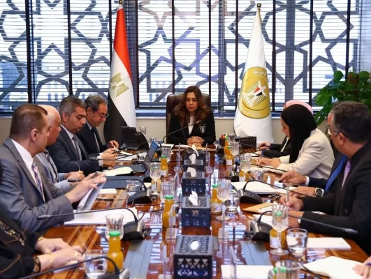 وزيرة التنمية المحلية خلال الإجتماع