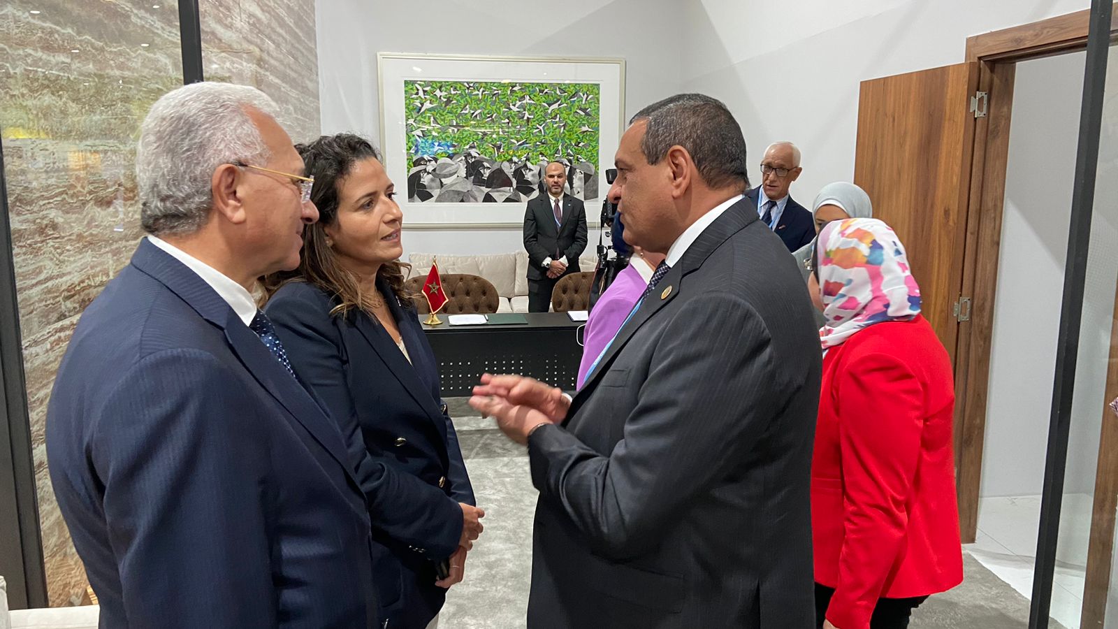 اللواء هشام أمنة ووزيرة الإنتقال الطاقى والتنمية المستدامة بالمغرب