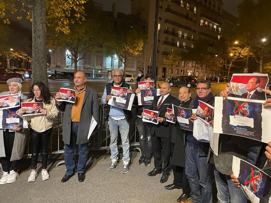 وقفة تضامنية مع النائب عمرو درويش من أمام سفارة مصر بباريس (فيديو)