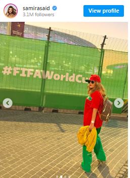 بقميص أسود الأطلس.. سميرة سعيد تدعم منتخب المغرب
