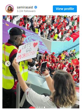 بقميص أسود الأطلس.. سميرة سعيد تدعم منتخب المغرب