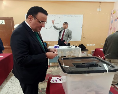 النائب صلاح حسب الله يدلي بصوته في الانتخابات الرئاسية