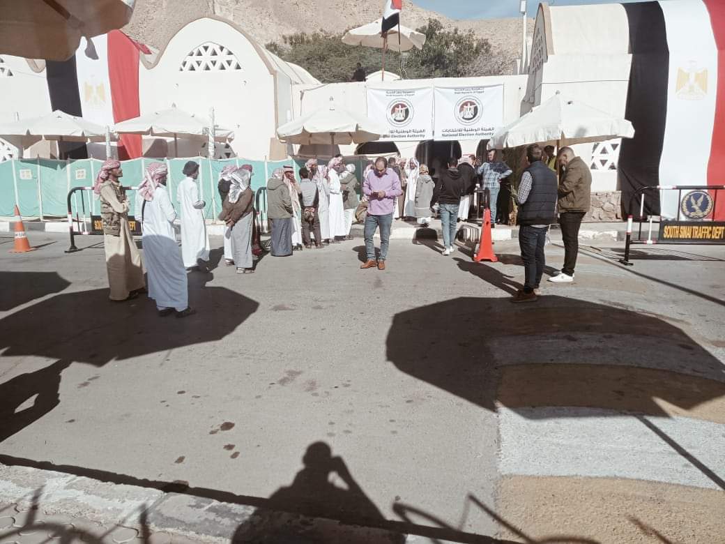 وافد الناخبين بمدينة طابا للادلاء باصواتهم في الانتخابات الرئاسية