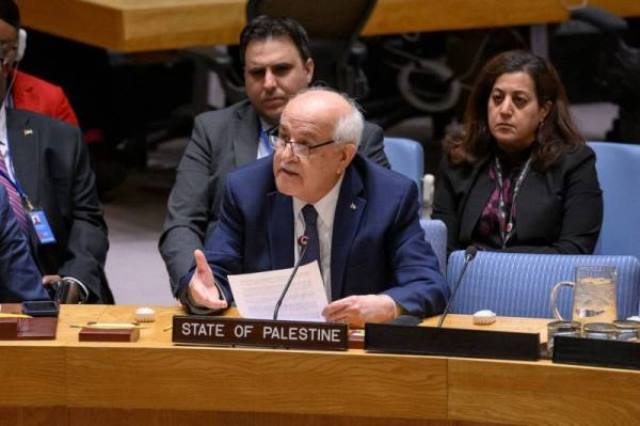  مندوب فلسطين بالأمم المتحدة رياض منصور