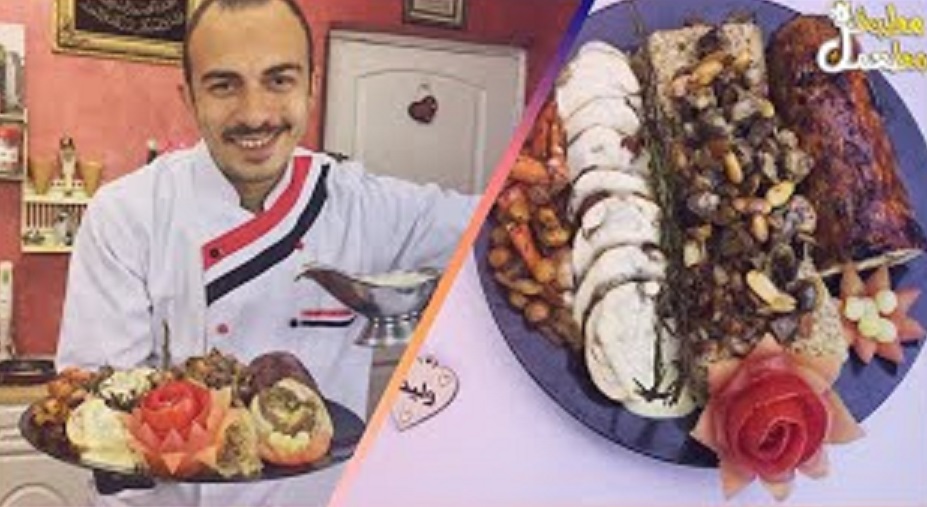 رول الدجاج بحشوه شهية مع صوص الجبنة 