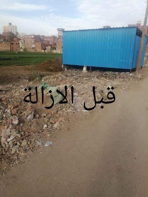 إزالة 4 هناجر وسط الزراعات بقرية بني هارون