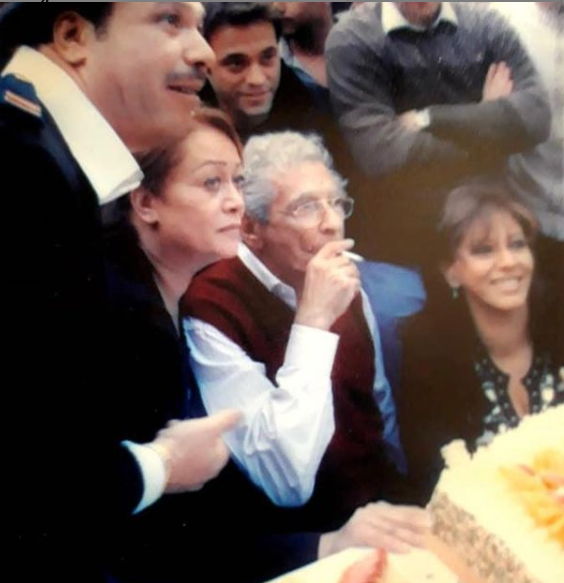 شاهد..هالة صدقي مع المخرج يوسف شاهين