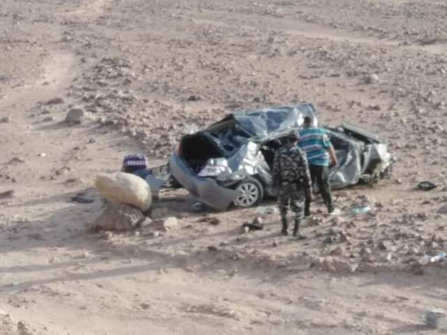 انقلاب سيارة ملاكي بطريق شرم الشيخ ومصرع وإصابة ثلاثة أفراد