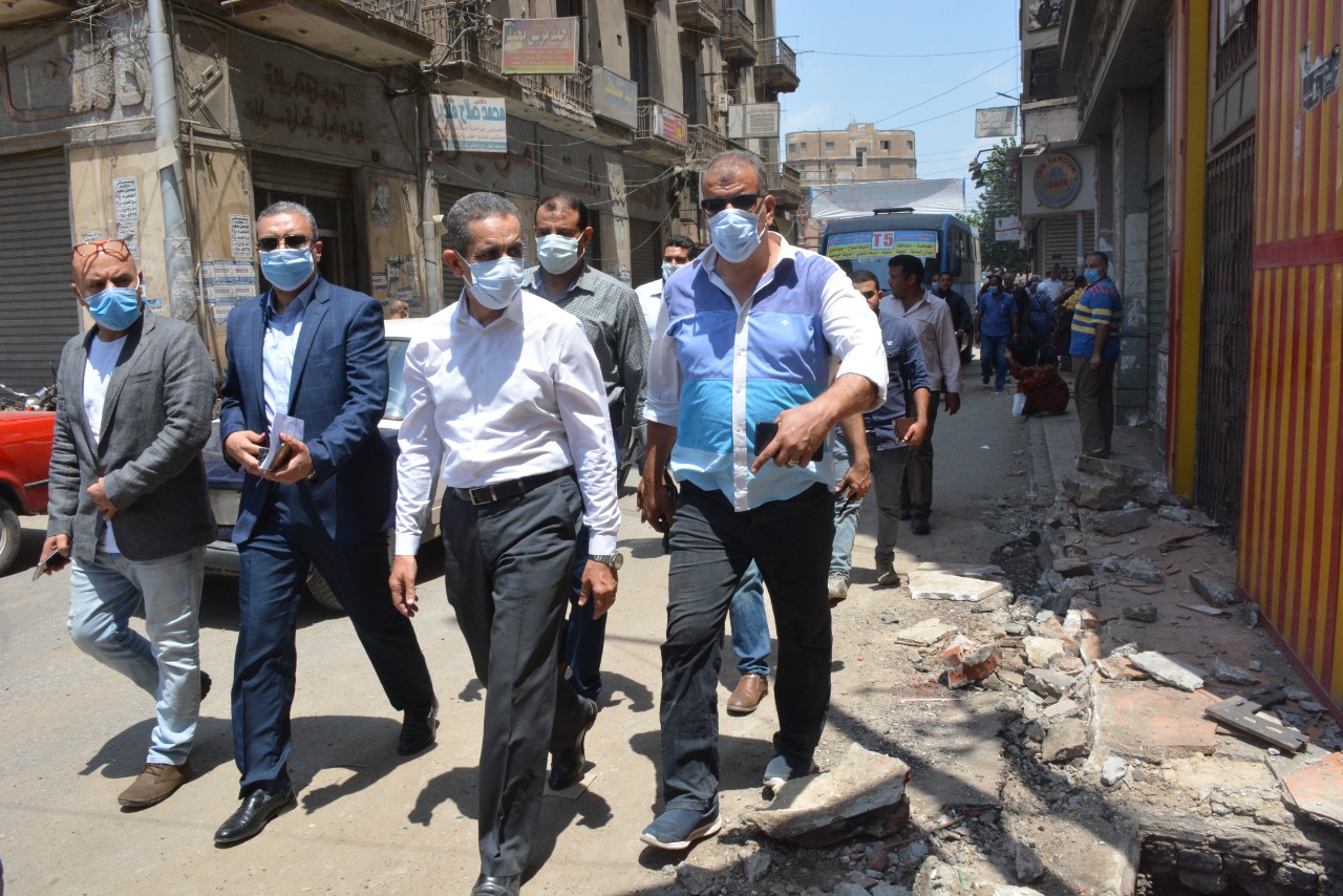 محافظ الغربية يتفقد مشروع تطوير ميدان المحطة بطنطا.