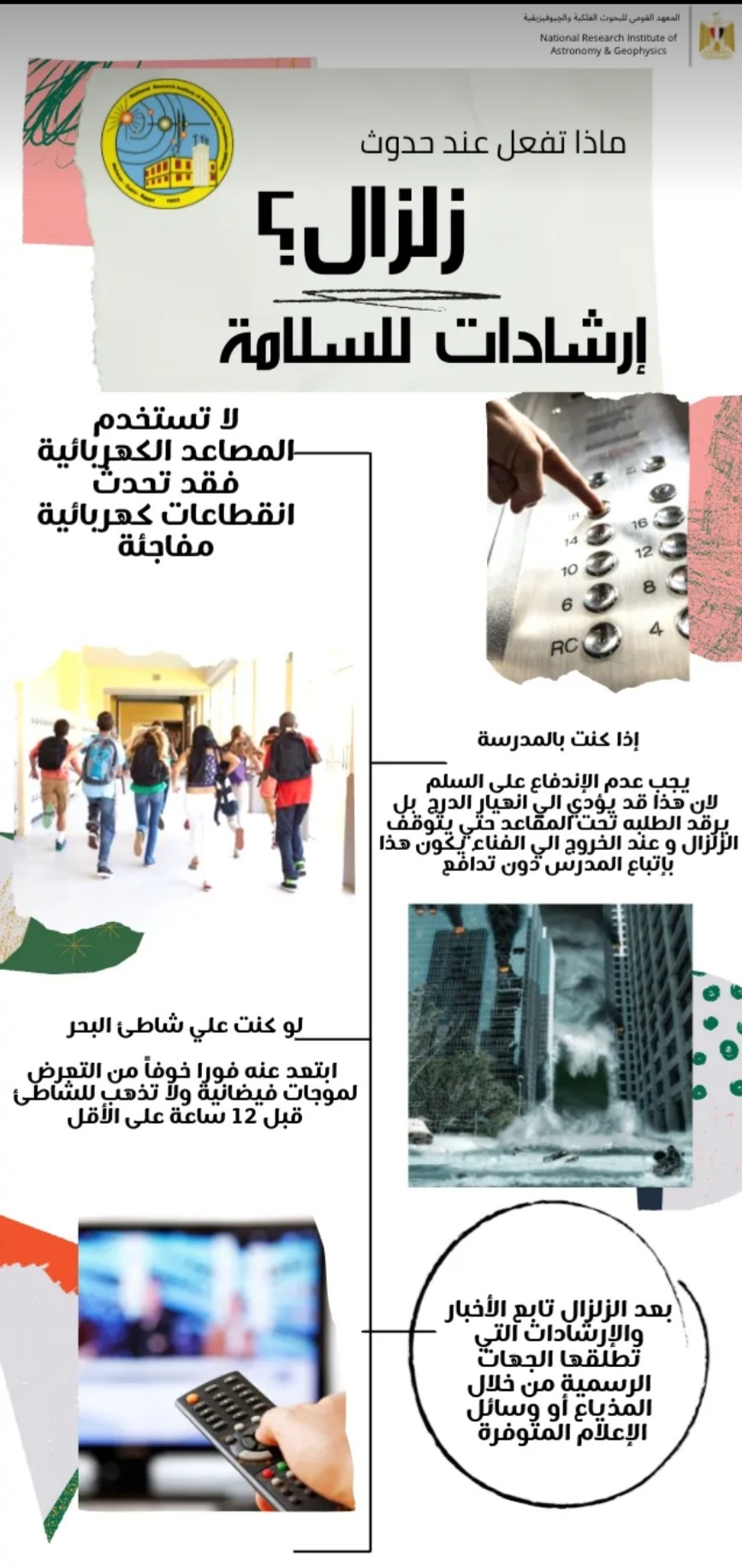 إرشادات السلامة عند حدوث الزلزال .. انفوحراف