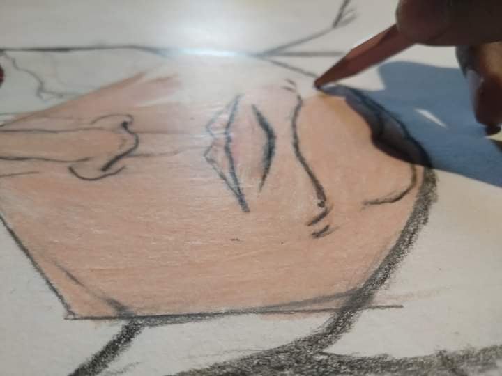 مهند.. موهبة لامعة فى الرسم والنحت .. صور