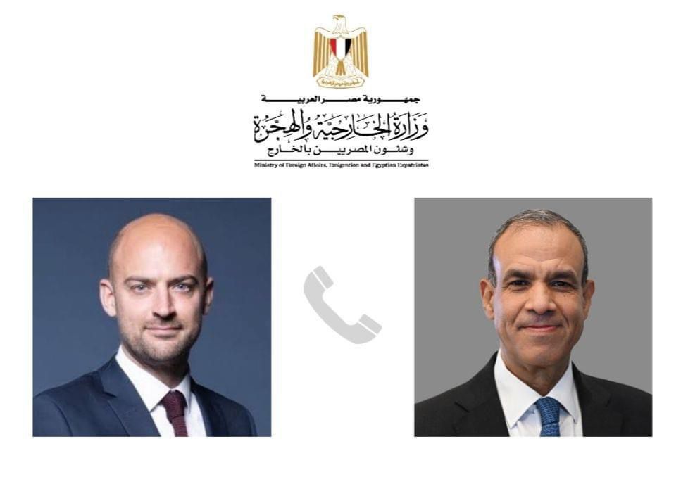 وزير الخارجية والهجرة يتلقى اتصالاً هاتفياً من وزير خارجية فرنسا 