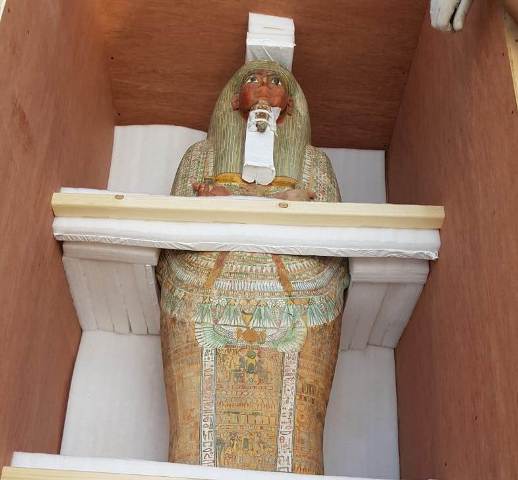 توابيت خبيئة العساسيف تصل المتحف المصرى الكبير