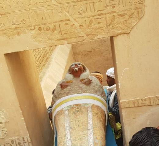 توابيت خبيئة العساسيف تصل المتحف المصرى الكبير