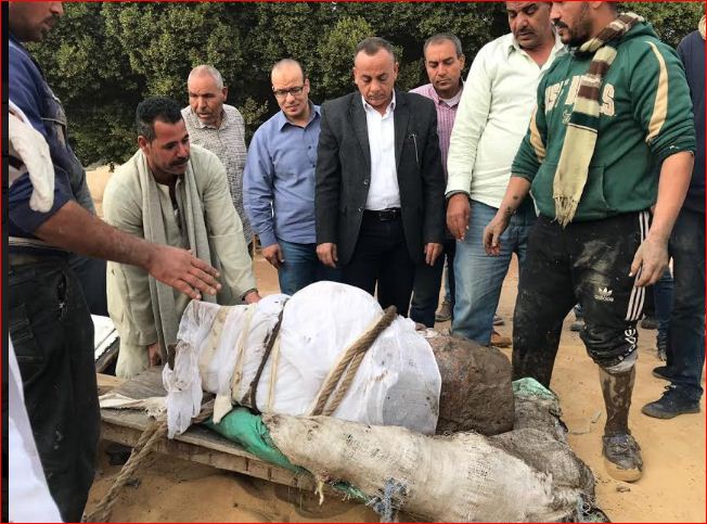 وزارة الاثار: كشف اثري لتمثال ملكي نادر بميت رهينة