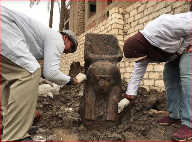 وزارة الاثار: كشف اثري لتمثال ملكي نادر بميت رهينة