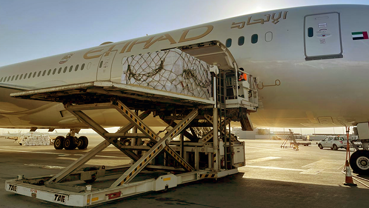 Etihad Cargo and EFL have carried a vital consignment of vaccines  from India to Egypt