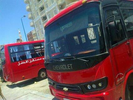 تشغيل  4  خطوط  أتوبيس جديدة لمشروع النقل الجماعي بمطروح