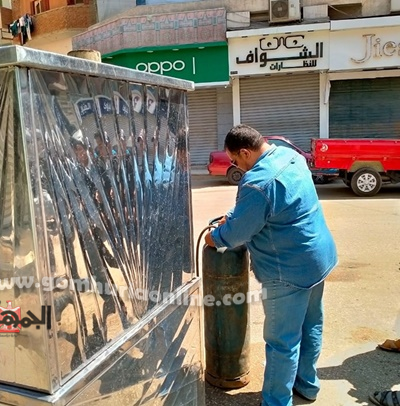 رفع الإشغالات من شوارع مدينة الباجور المنوفية