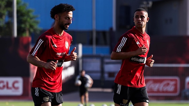 استعدادات الأهلي لمواجهة فاركو بالدوري