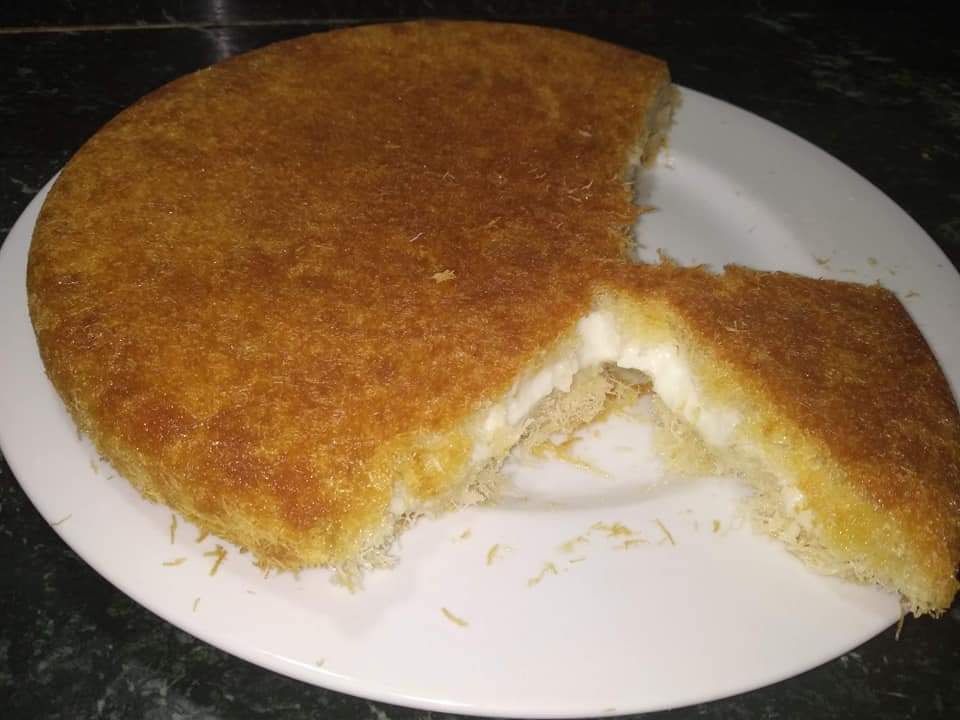 زى المحلات المشهورة .. صينيه الكنافة بالقشطة للشيف صباح راغب