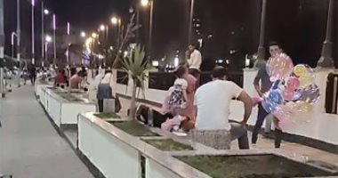 الممشى السياحي والمنتزهات متنفس الشراقوه  فى عيد الاضحى 