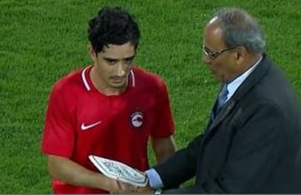 عبد الكبير الوادى أفضل لاعب فى مباراة مودرن سبورت والمقاولون