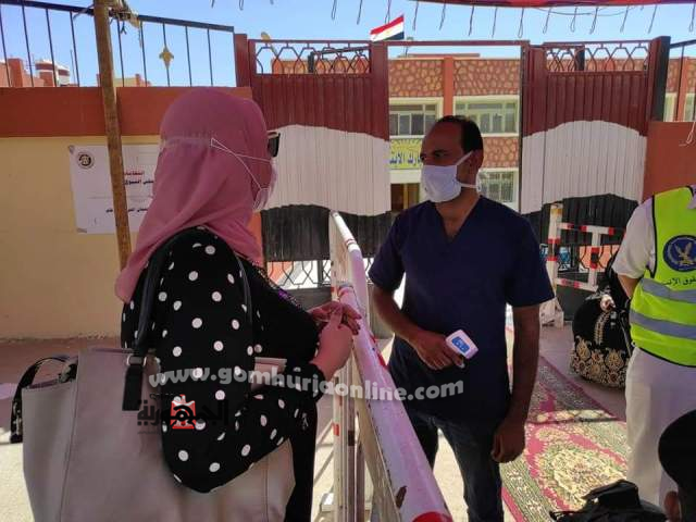 متابعة الإجراءات الوقائية بمقار اللجان الإنتخابية لمجلس الشيوخ ٢٠٢٠م