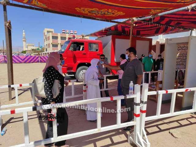 متابعة الإجراءات الوقائية بمقار اللجان الإنتخابية لمجلس الشيوخ ٢٠٢٠م