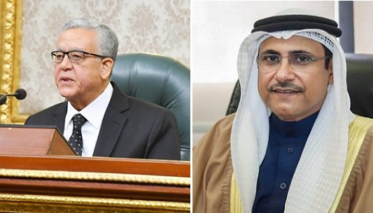 رئيس البرلمان العربي يُهنئ المستشار  حنفي جبالي بانتخابه رئيسًا لمجلس النواب