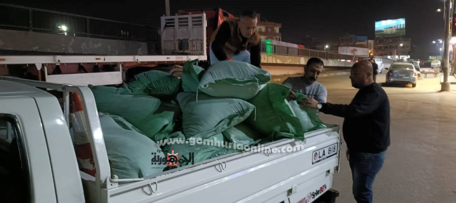 لحظة ضبط سيارة الدقيق المدعم قبل تهريبه