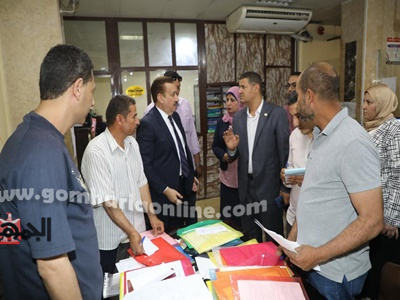 اللواء إبراهيم أبو ليمون محافظ المنوفية خلالزيارته المركز التكنولوجي بمركز ومدينة قويسنا