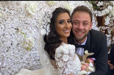 الصور الاولى لعقد قران محمد على رزق ومصممة الازياء نورين ماهر