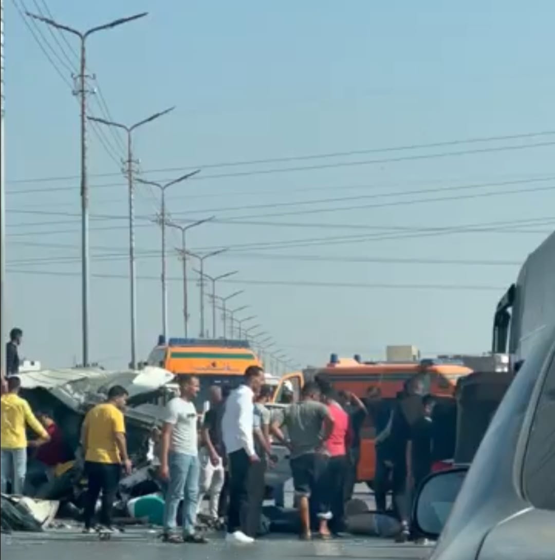 مصرع 3 أشخاص وإصابة ١١ آخرين فى تصادم  مروع  بالشرقية