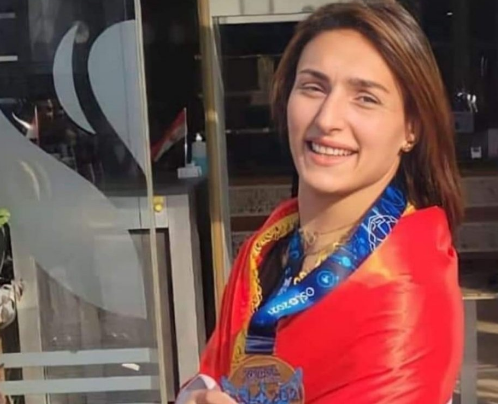  سمر حمزة بطلة المصارعة المصرية