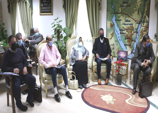 فودة يعقد لقاءاً موسعاً فى إطار المتابعة الاسبوعية للمشروعات الجارية بجنوب سيناء 