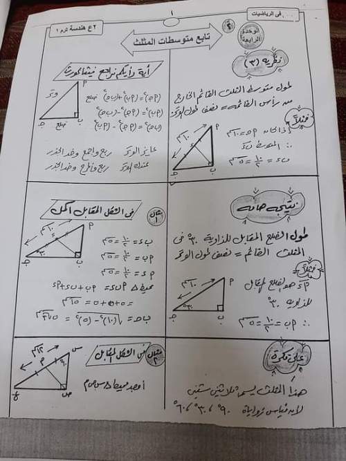 مراجعة الجبر والهندسة ثانية اعدادي