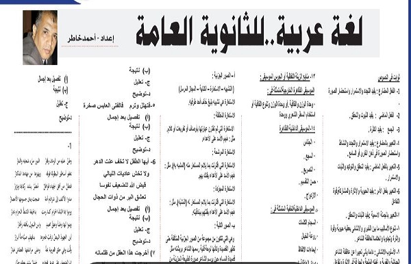 لغة عربية ثانوية عامة 2024