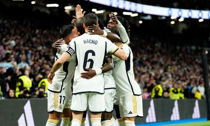 فرحة لاعبو ريال مدريد