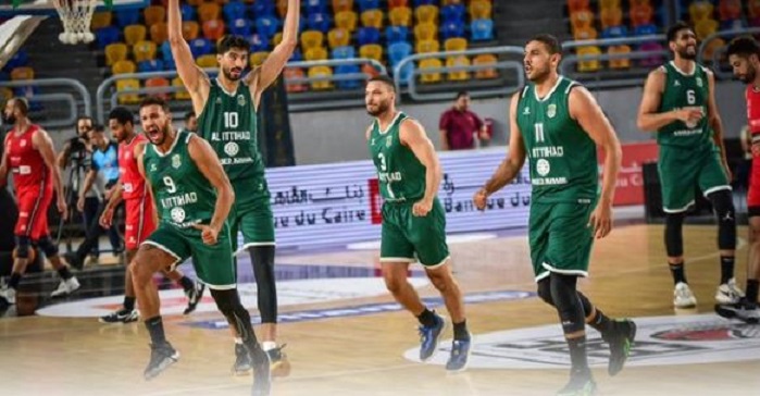 فرحة لاعبي الاتحاد السكندري لكرة السلة